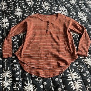 NWT American Eagle Burnt Orange Striped Top
